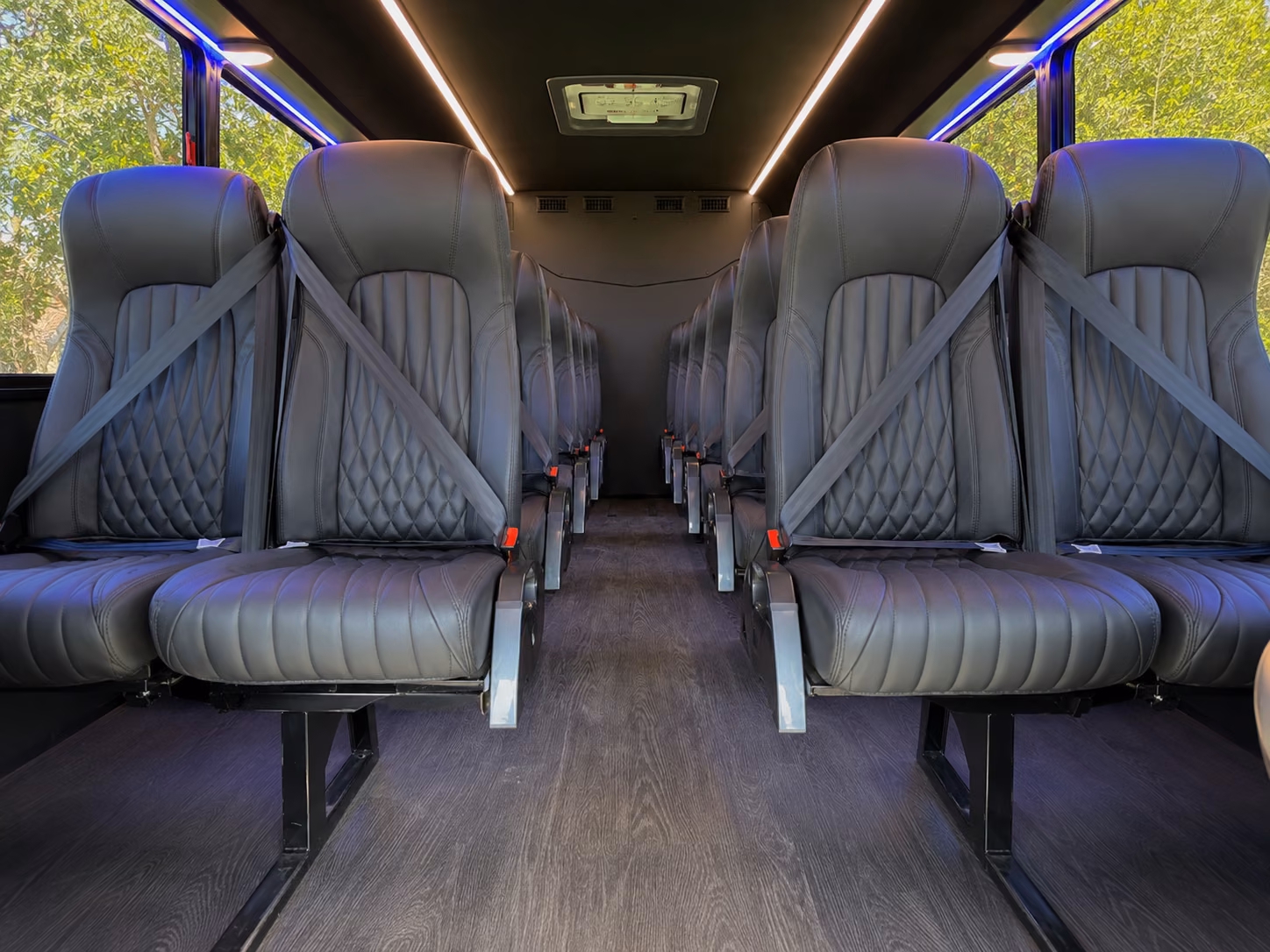 el monte 18 passenger minibus inside