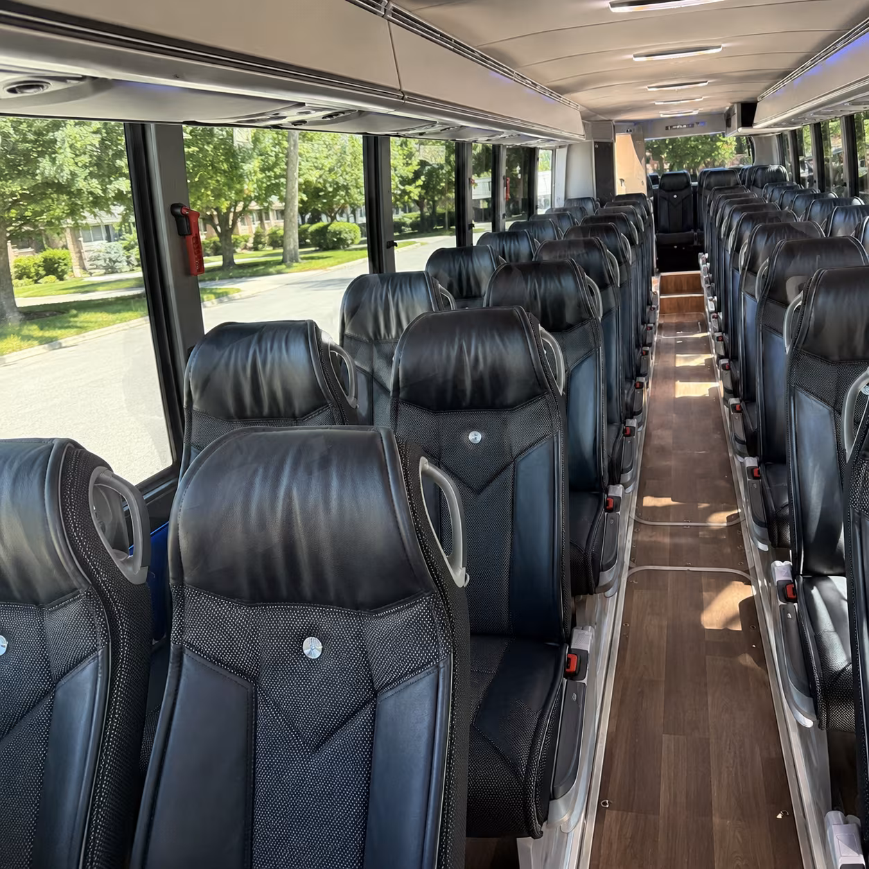 el monte 40 passenger charter bus inside