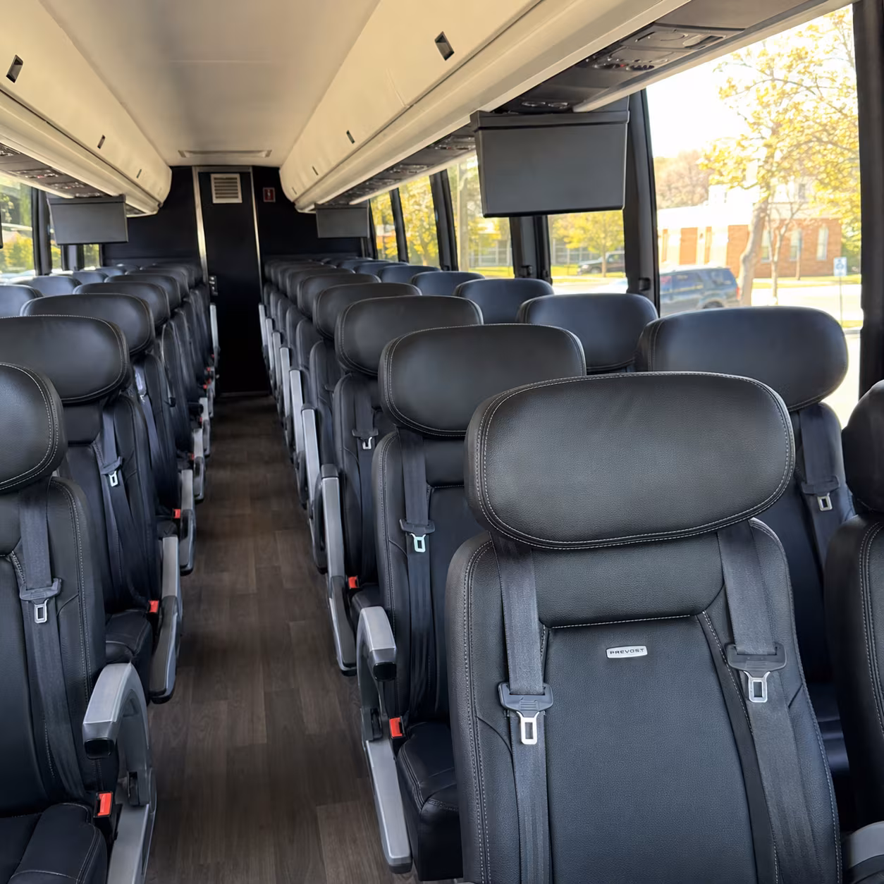 el monte 45 passenger charter bus inside