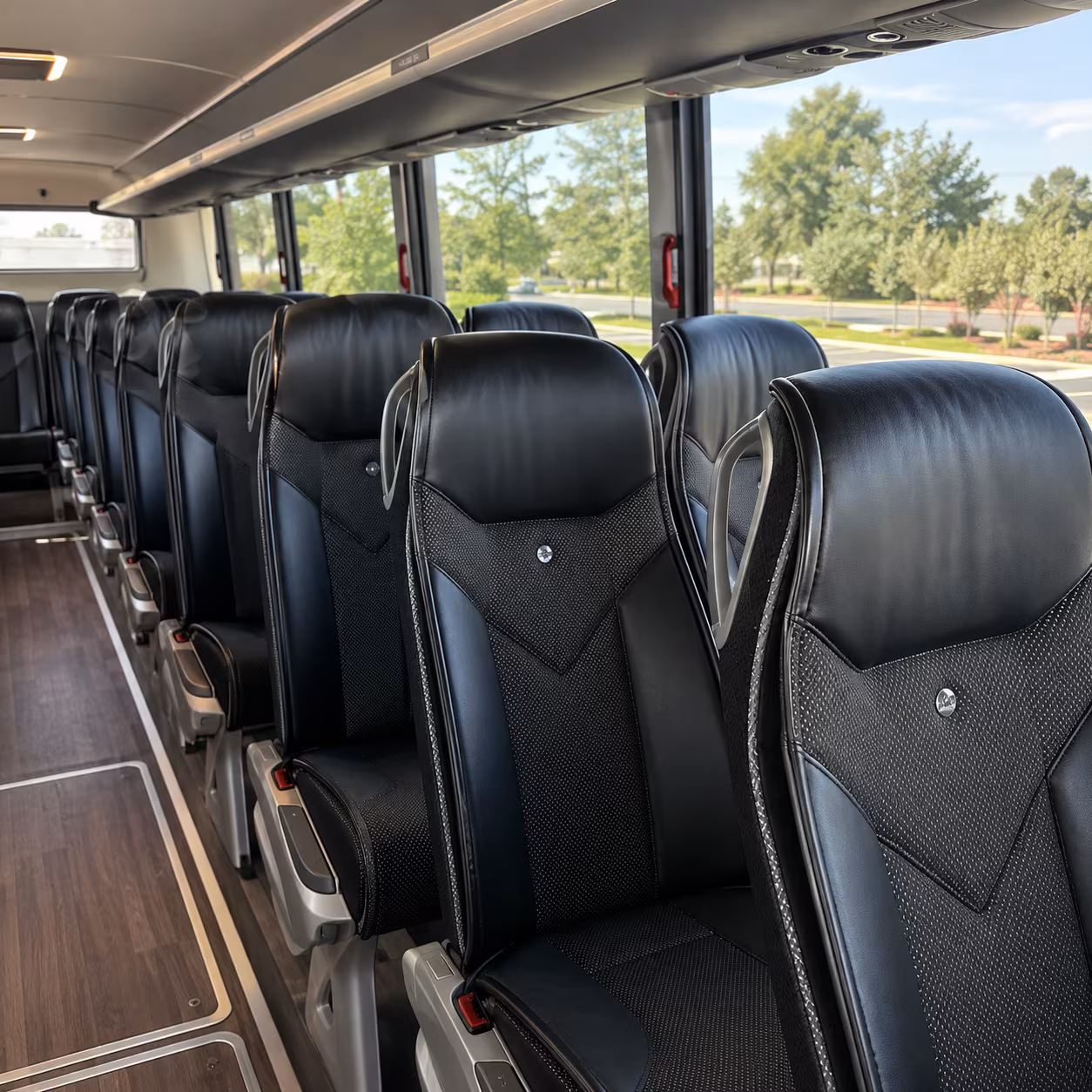 el monte 45 passenger charter bus interior