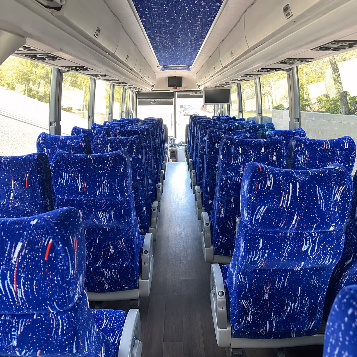 el monte 50 passenger charter bus interior