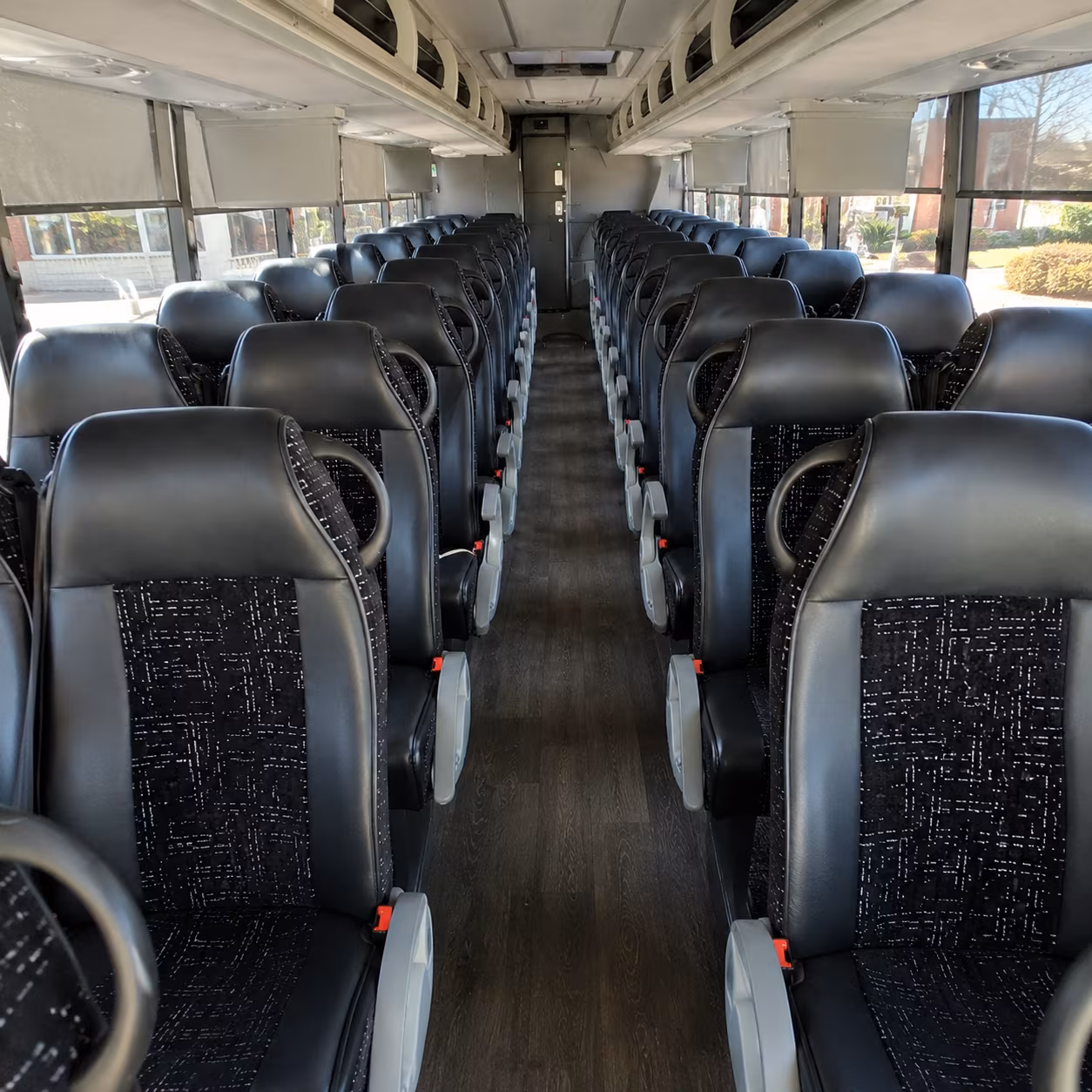 el monte 54 passenger charter bus inside