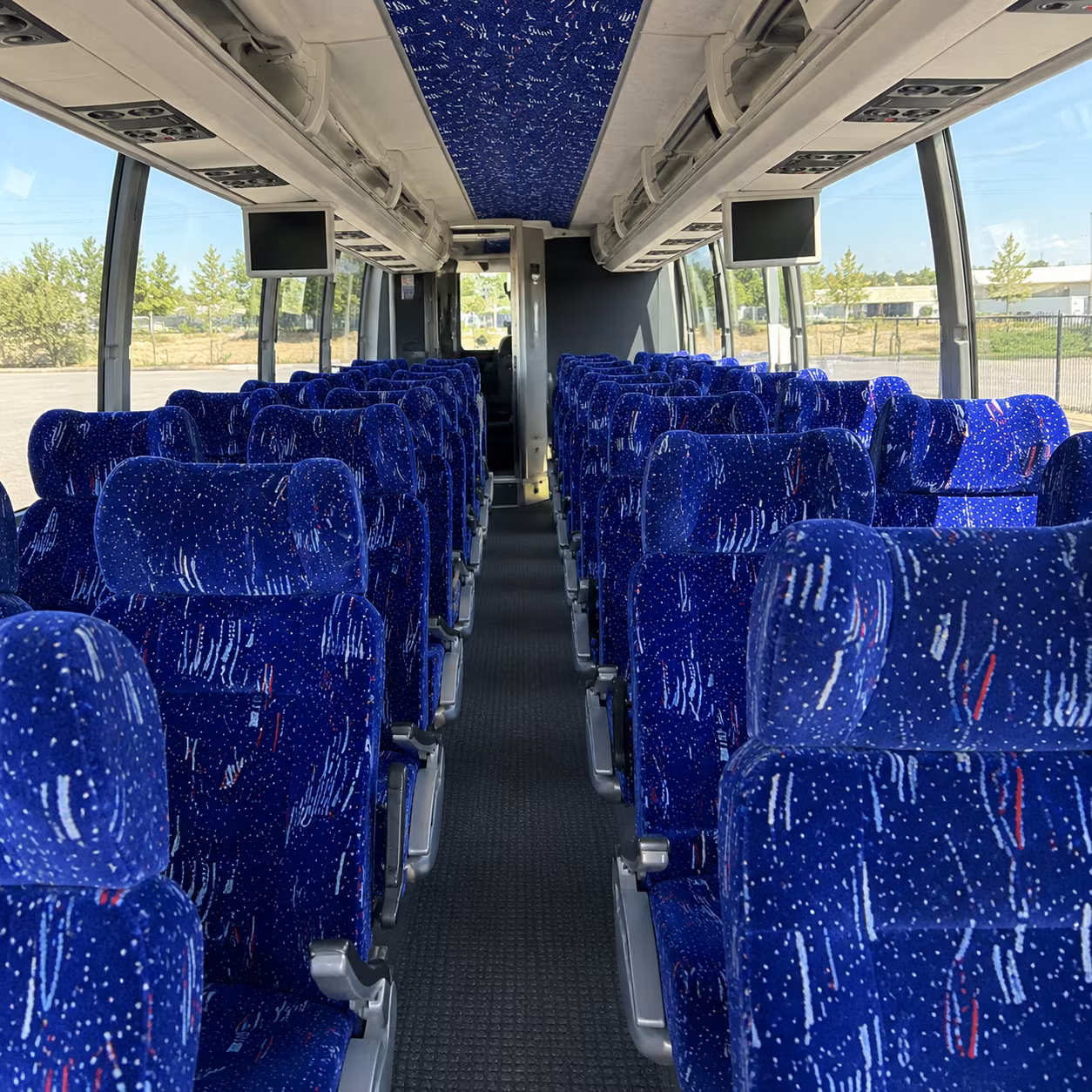el monte 54 passenger charter bus interior