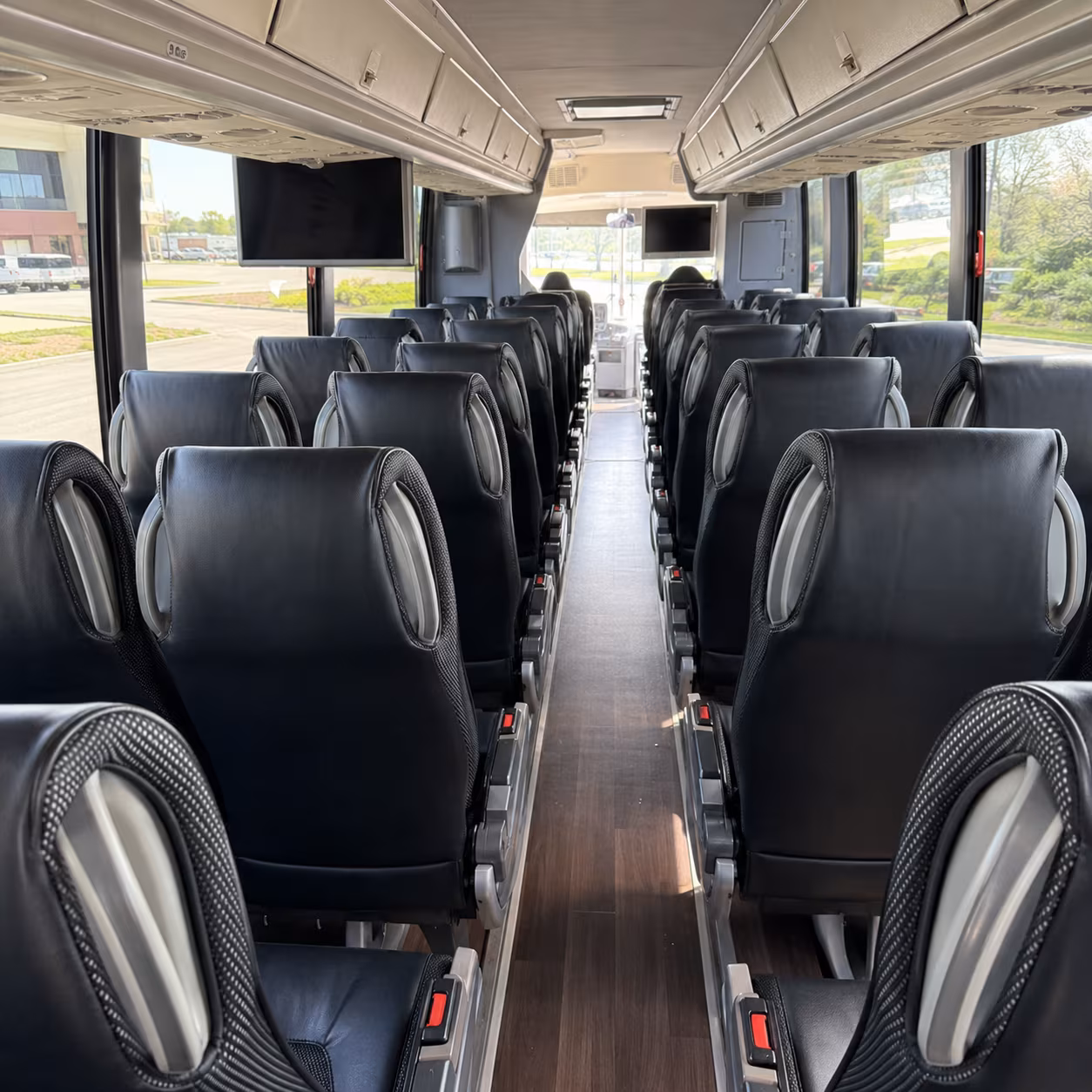 el monte 56 passenger charter bus inside