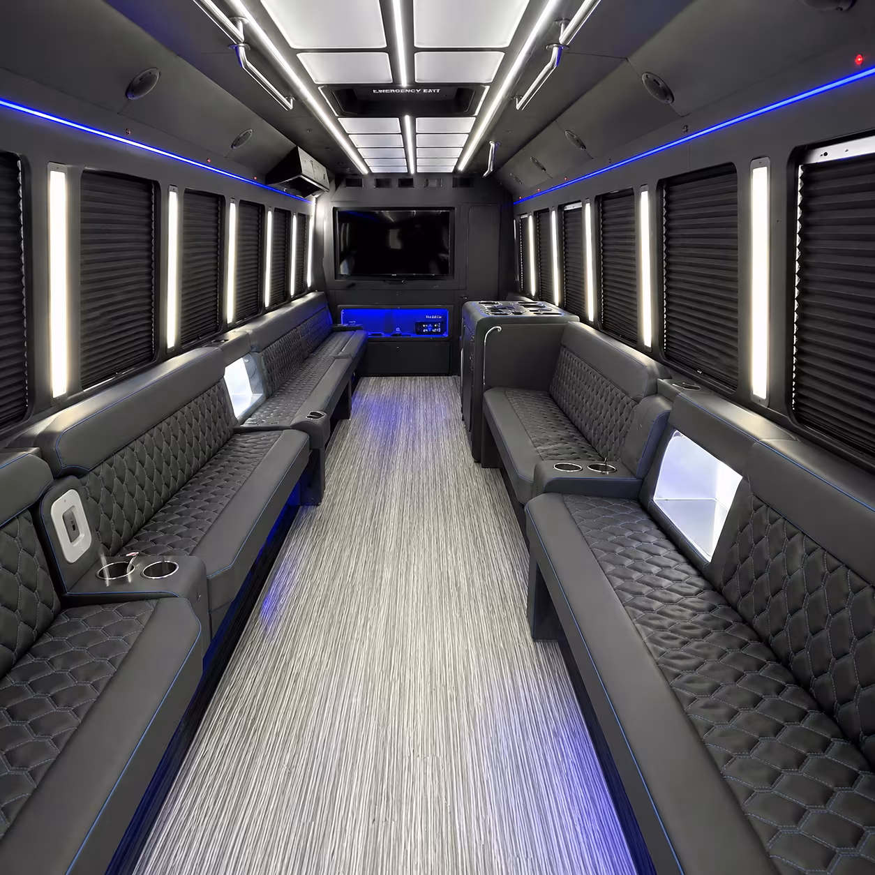 el monte party bus interior